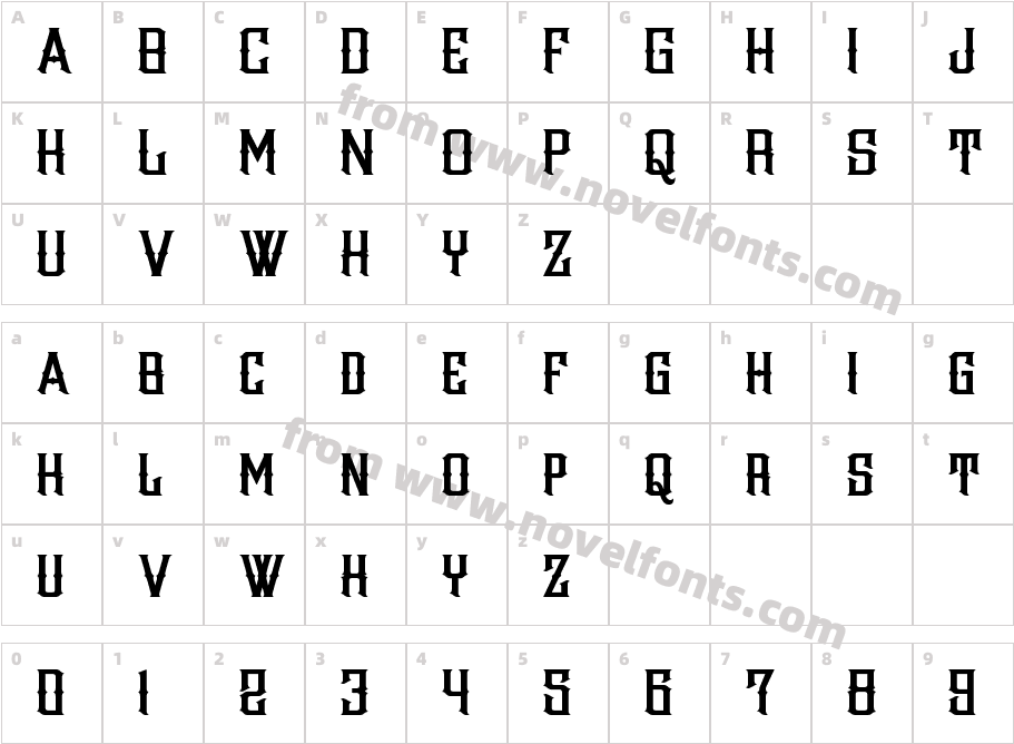 WazintteCharacter Map