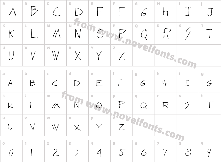 WebstersHand-PlainCharacter Map