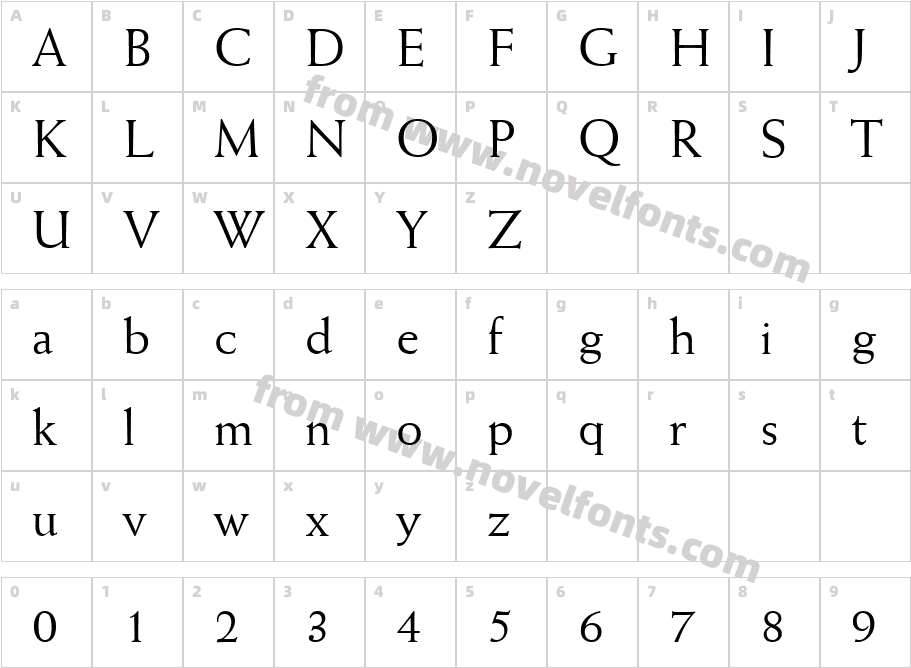 Weiss BT RomanCharacter Map