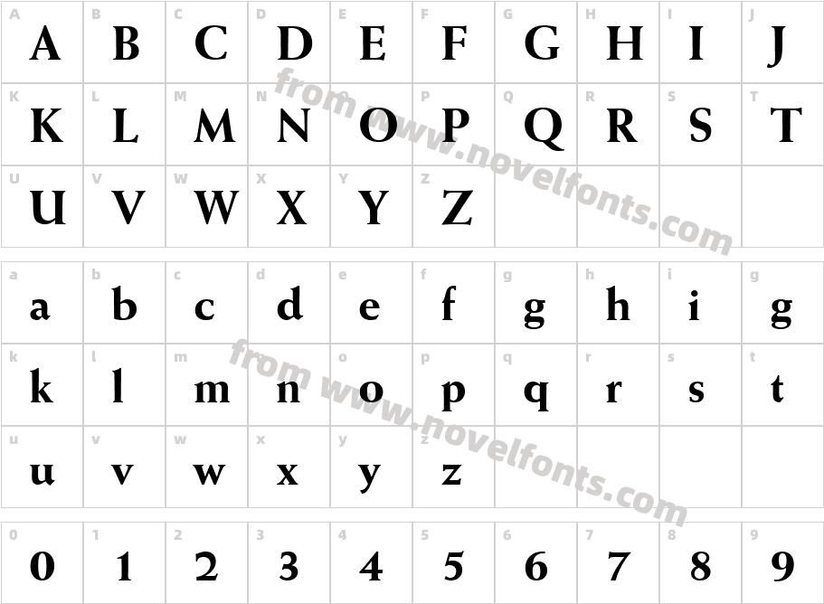 Weiss XBd BT Extra BoldCharacter Map