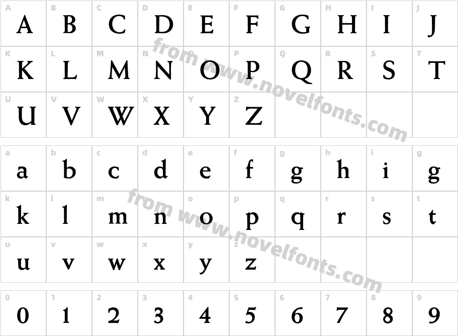 WeissAntiquaEF-MediumCharacter Map