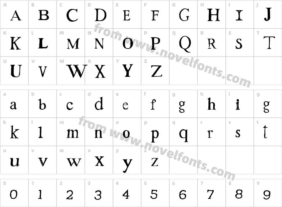 WestsacCharacter Map