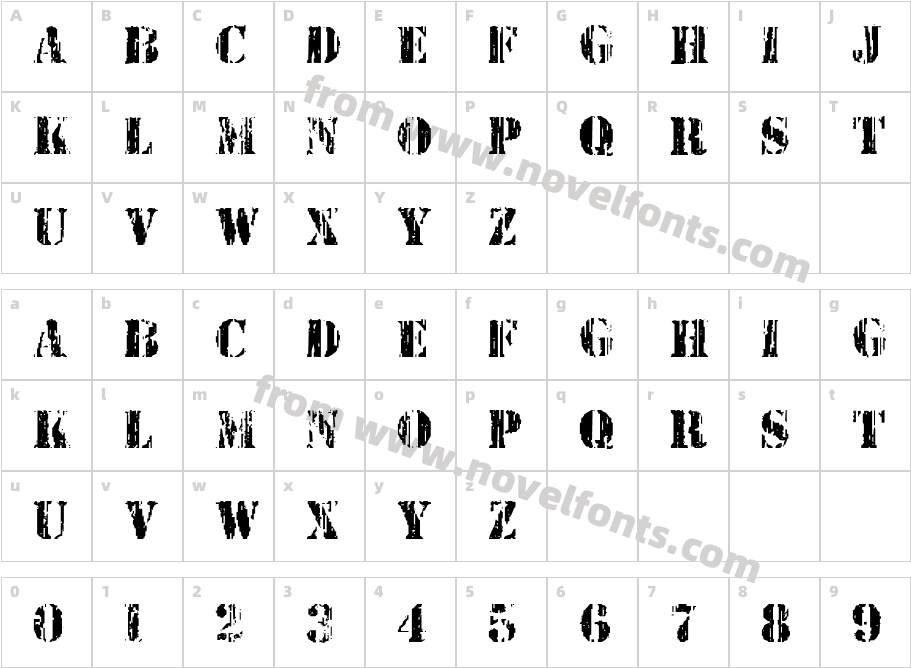 Wetworks Staggered RegularCharacter Map