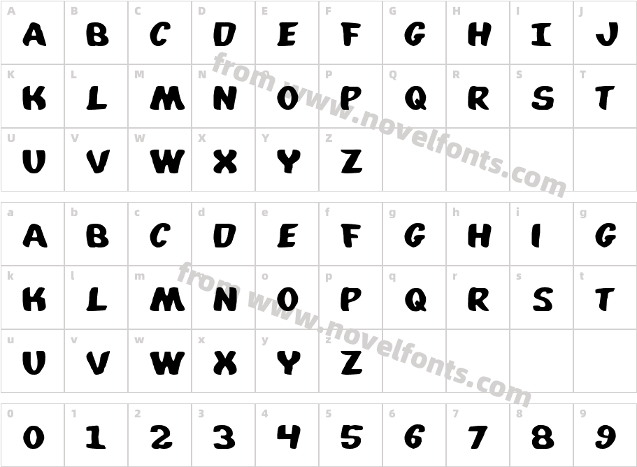 Whatafont ExpandedCharacter Map