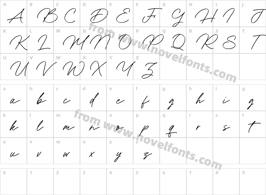 WhiteSignature-RegularCharacter Map