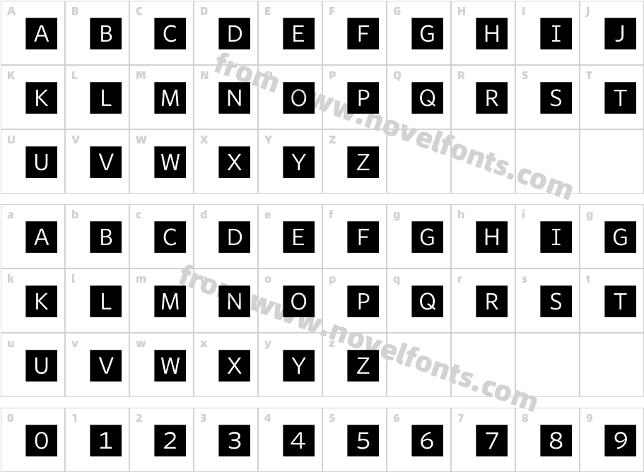 WhitneyIndexBlack SquareLt1Character Map