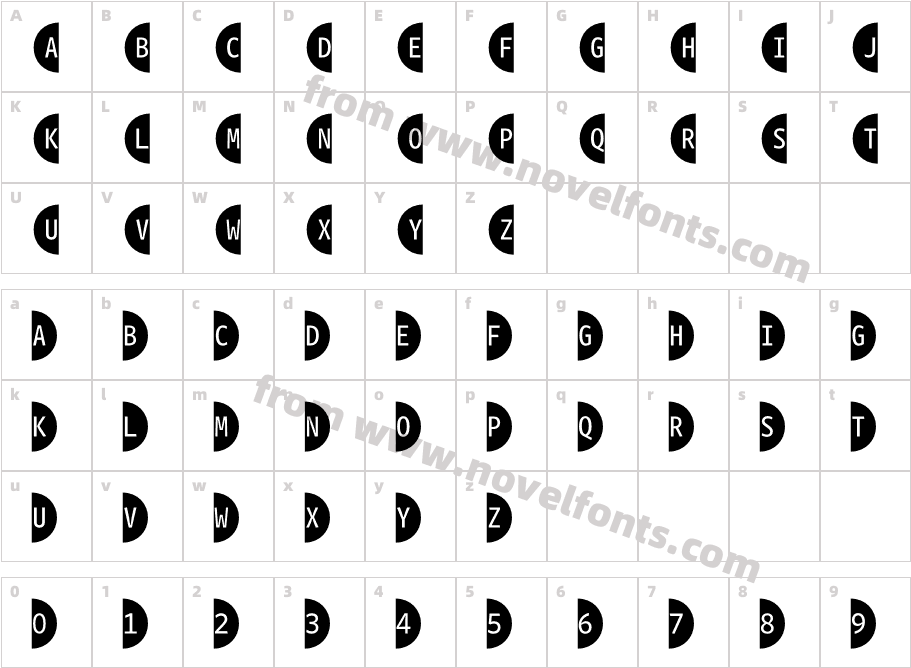 WhitneyIndexBlack-RoundLt2Character Map