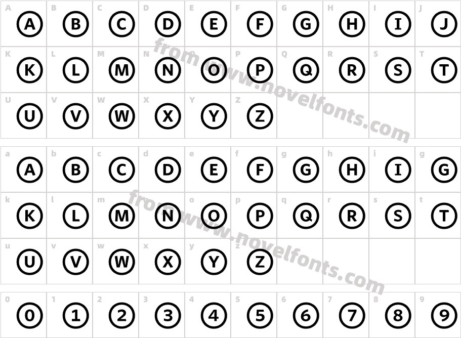 WhitneyIndexWhite RoundBdCharacter Map