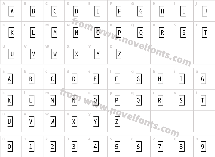 WhitneyIndexWhite-SquareLt2Character Map