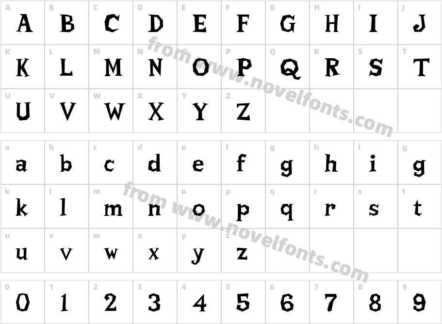 Wicked PolyserifCharacter Map