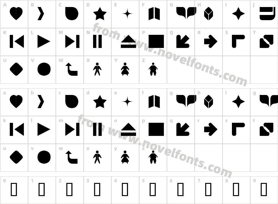 2TheLeft DingbatsCharacter Map