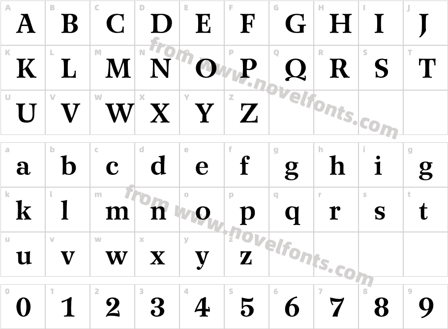 Wilke-BoldCharacter Map