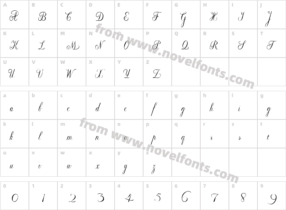 Willegha (Unregistered)Character Map