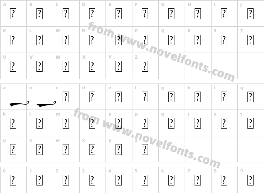 William Sharples SwashCharacter Map