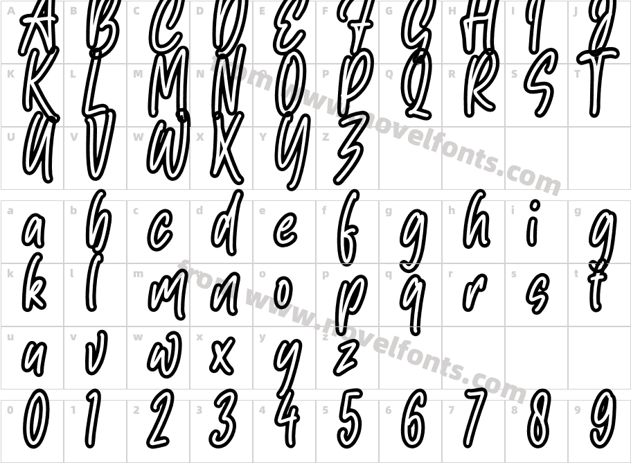 Back To School OutlineCharacter Map