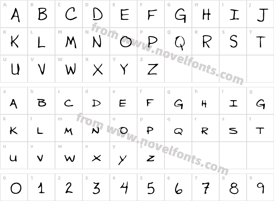 WiltonsHand-PlainCharacter Map