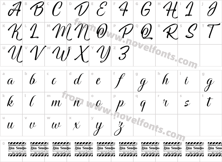 Windey Signature personal useCharacter Map