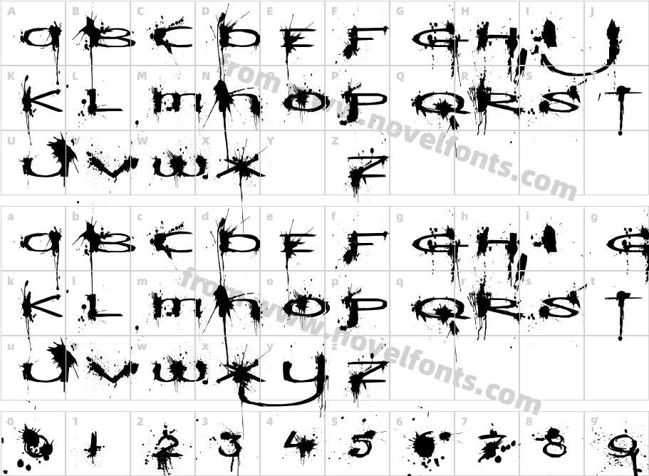 Windshield MassacreCharacter Map