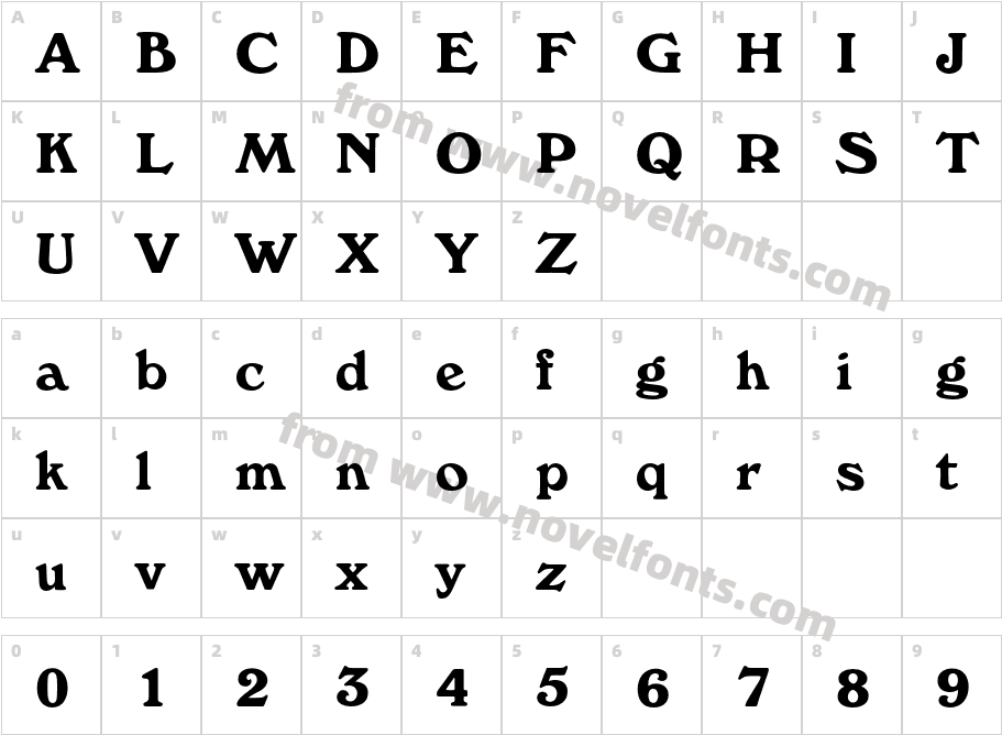 WindsorEF-BoldCharacter Map