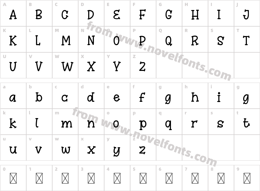 Winsten SparkyCharacter Map