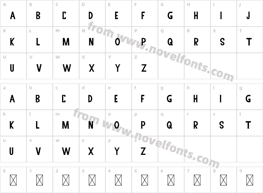 Winter DisplayCharacter Map