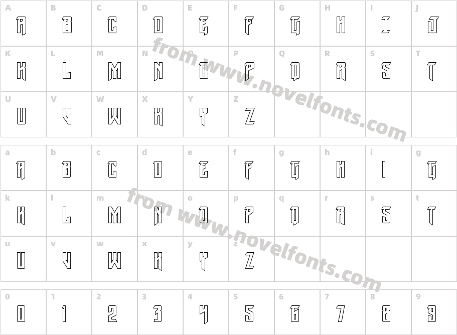 Winter Solstice OutlineCharacter Map