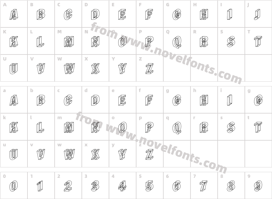 WireframeCharacter Map