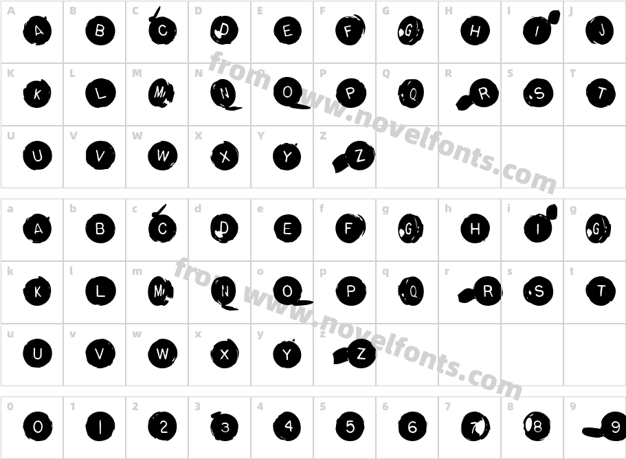 BackspacerRound RegularCharacter Map