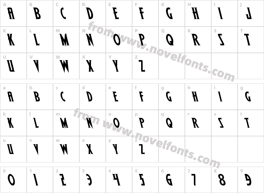 Wolf's Bane II LeftalicCharacter Map