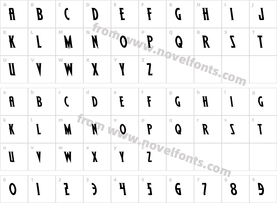 Wolf's Bane II Semi-LeftalicCharacter Map