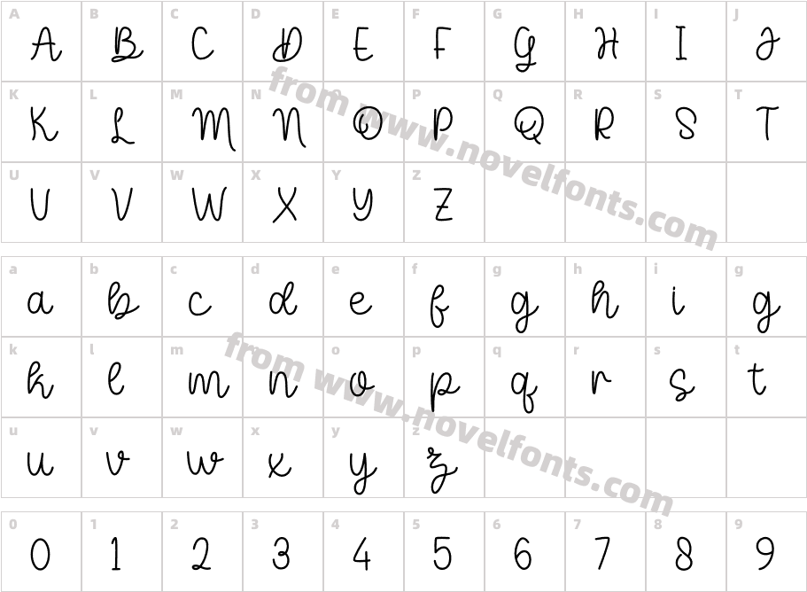 WonderfulAustraliaRegularCharacter Map