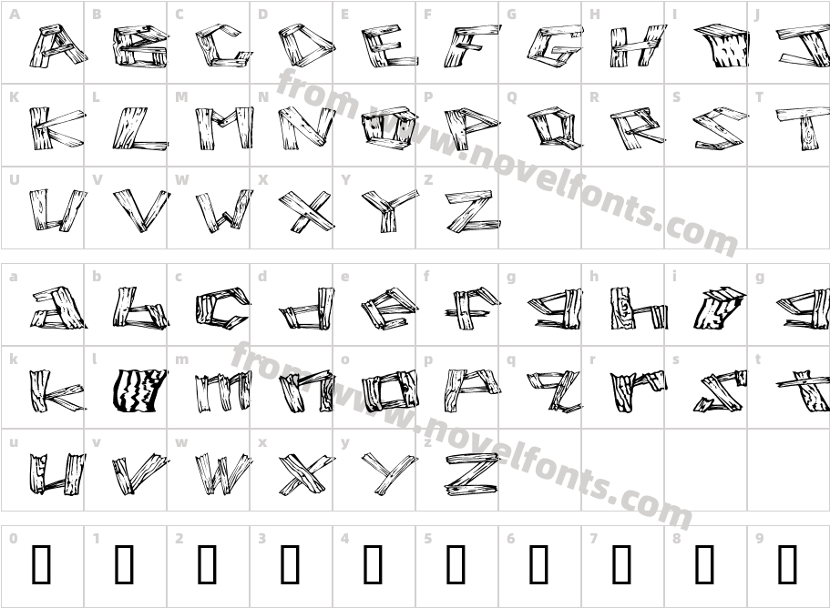 Wood 2Character Map