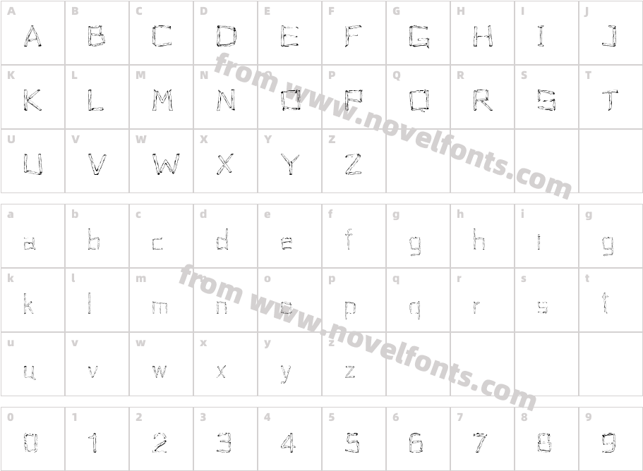 WoodenheadCharacter Map