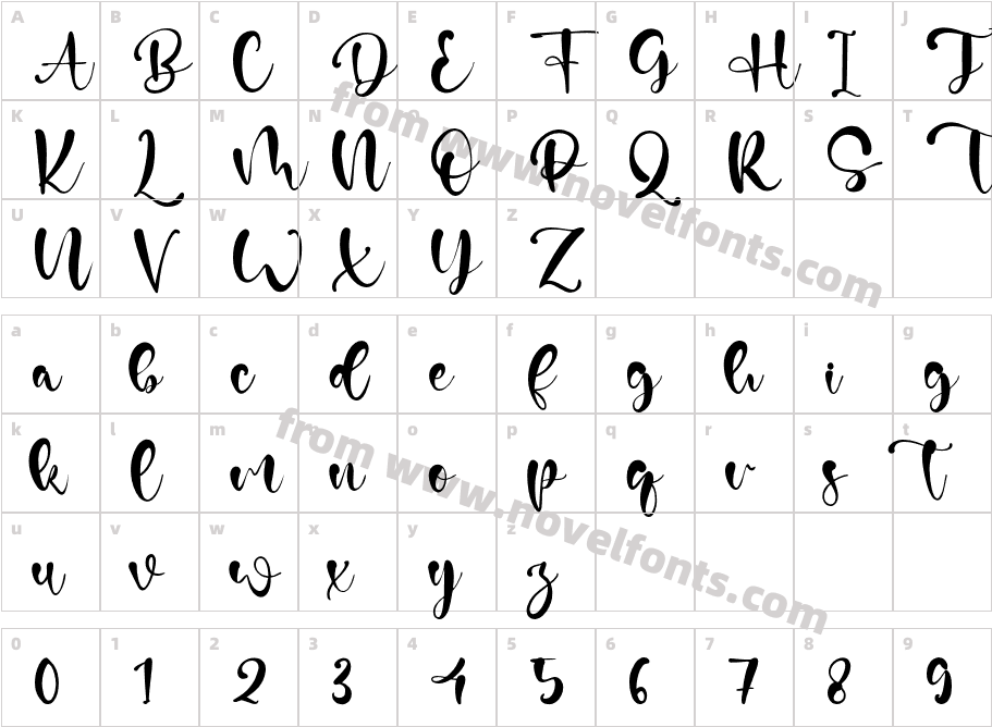 WoodineCharacter Map