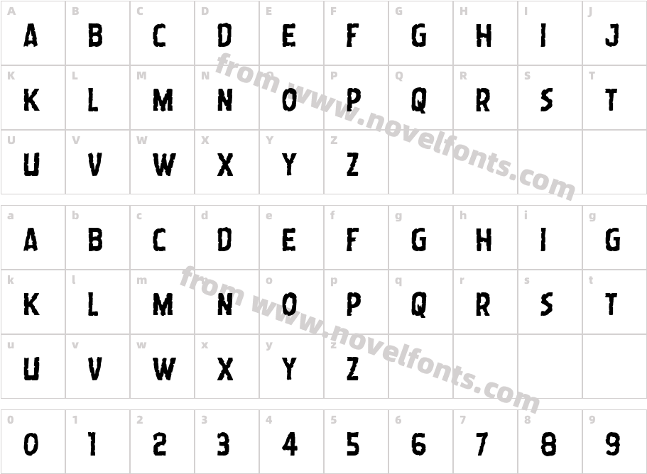 Worm Cuisine BoldCharacter Map