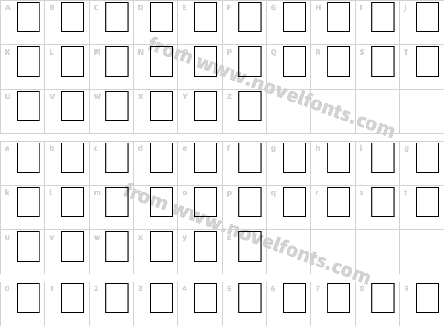 Wrenn Initials BlockedCharacter Map