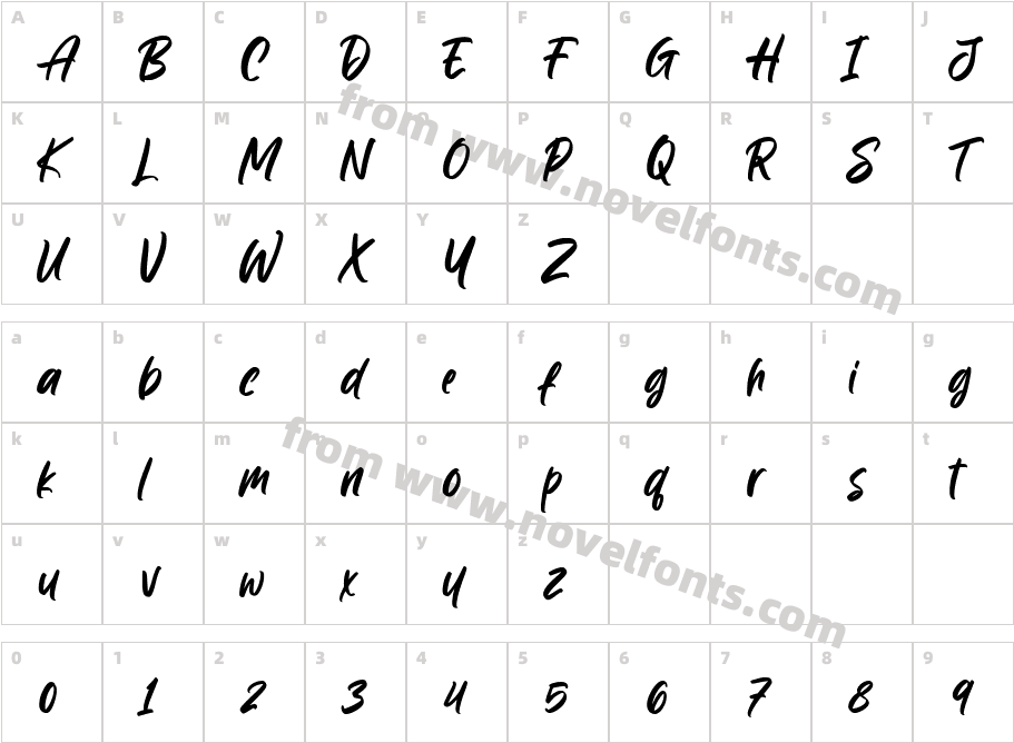 Wyattiky RegularCharacter Map