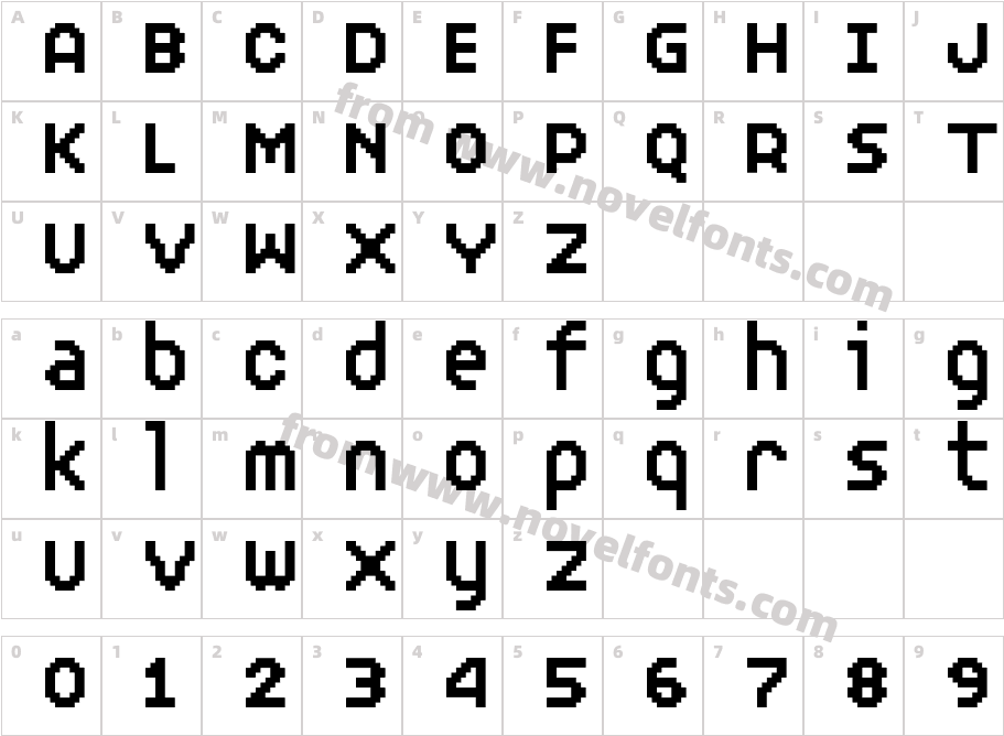 XERXES-TWELVECharacter Map