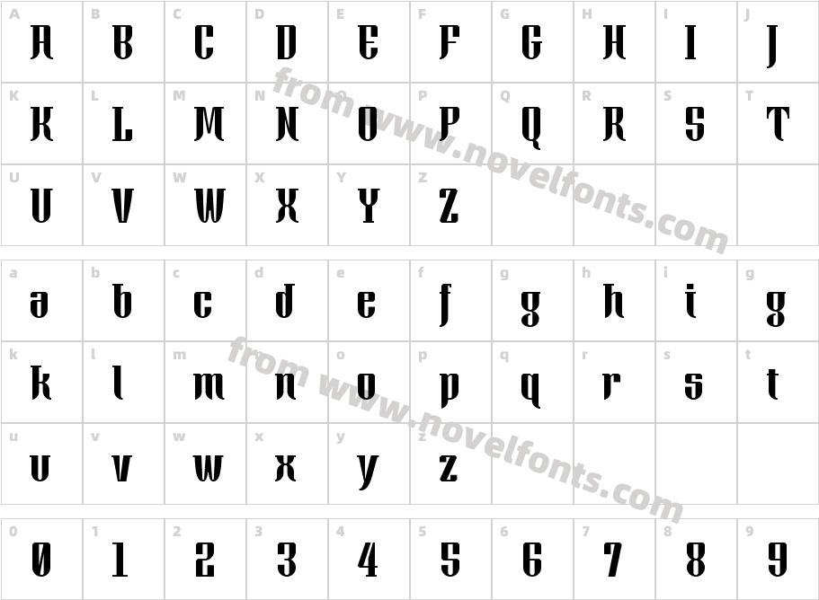 XacoseCharacter Map