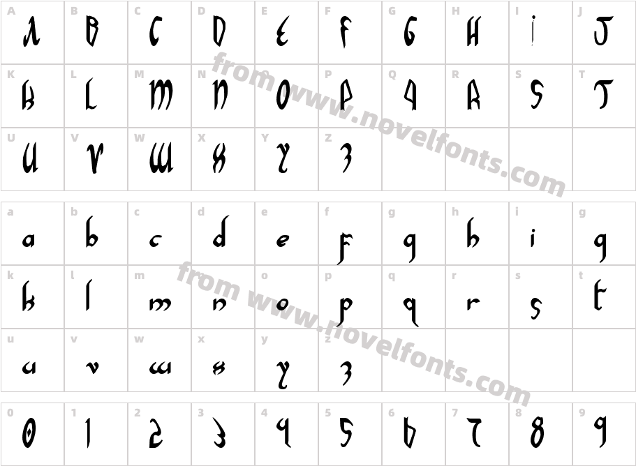 Xaphan BoldCharacter Map