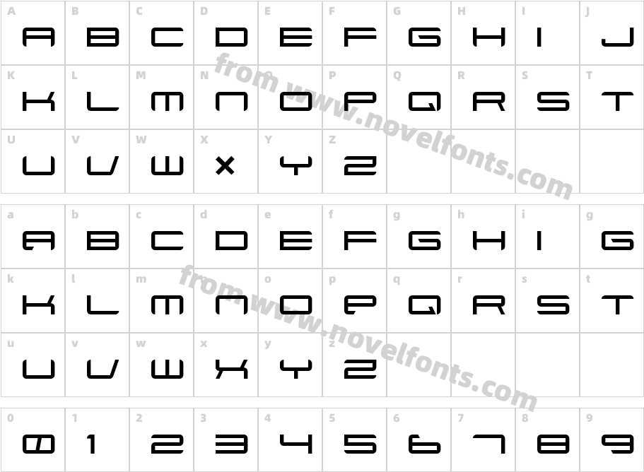 XenotronCharacter Map