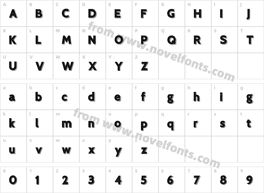 XeroTypiqueCharacter Map