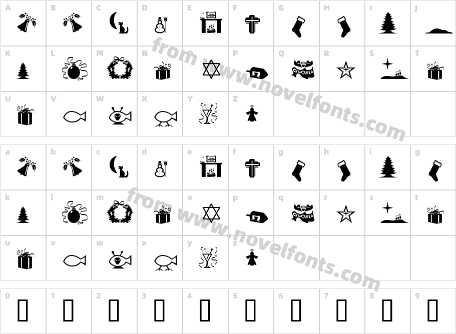 Xmas 97Character Map