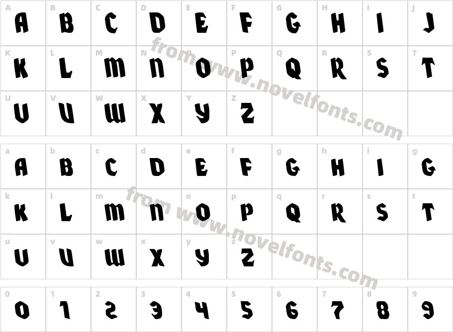 Xmas Xpress LeftalicCharacter Map