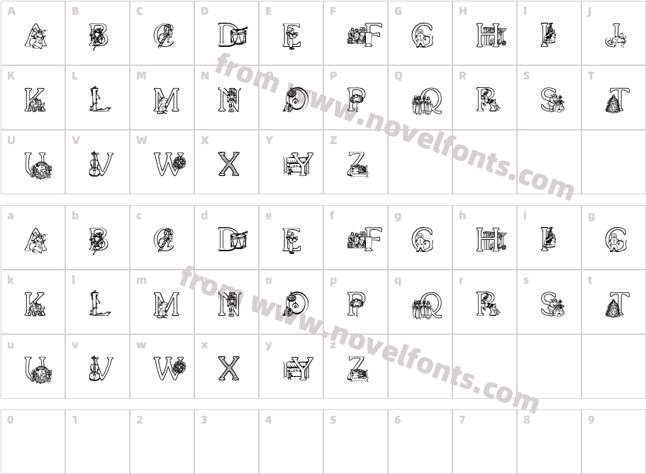 XmasAlphaCharacter Map
