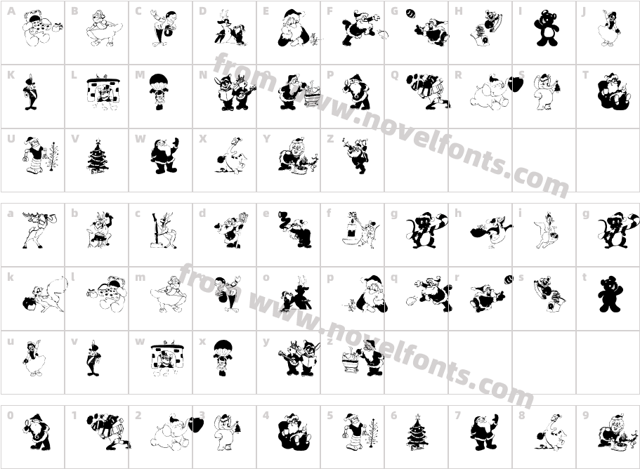 XmasBatzzCharacter Map