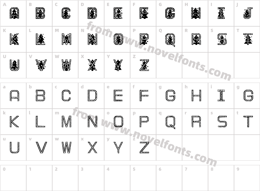XmasTree IICharacter Map