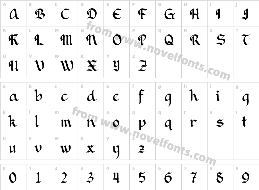 Xwisth Demo VersionCharacter Map