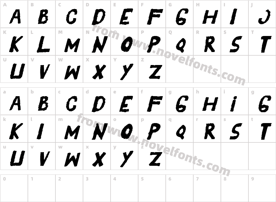 YES_italic BookCharacter Map