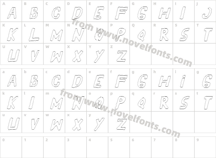 YES_outlineitalic BookCharacter Map